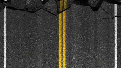 Road pavement destruction Stock Footage 172442499