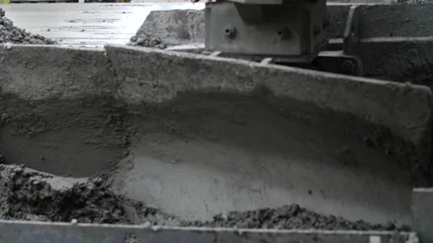 Road paving machine leveling layer of asphalt and preparing screed Stock Footage 158049466