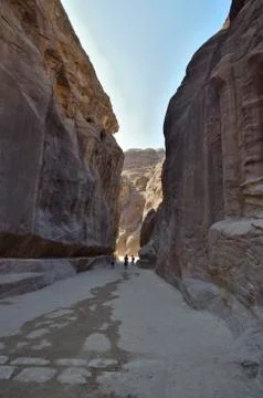 The road to petra Stock Photos