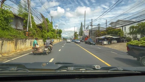 Road in Phuket time-lapse shot Stock Footage 122619917