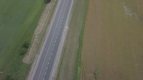 The road is on the plain. Stock Footage 149108010