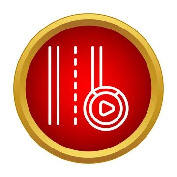 Road with play button icon vector illustration Stock Illustration