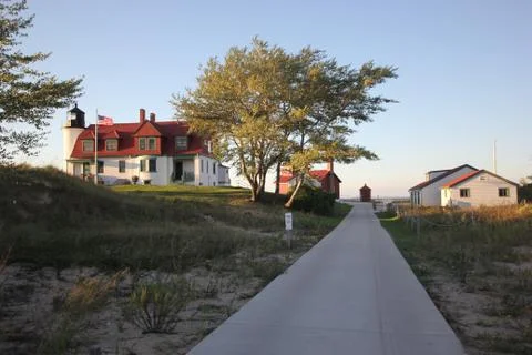 Road to Point Betsie Lighthouse Foto stock