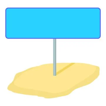 Road pointer icon, cartoon style Stock Illustration