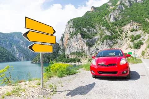 Road pointer Foto stock