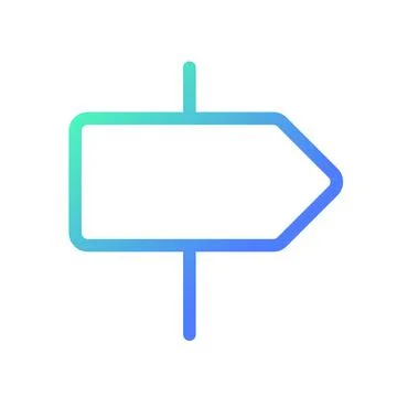 Road pointer pixel perfect gradient linear ui icon 스톡 일러스트