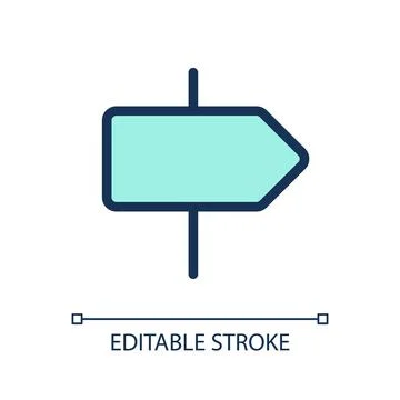 Road pointer pixel perfect RGB color ui icon 스톡 일러스트
