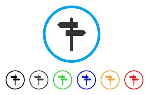 Road Pointer Rounded Icon イラスト素材