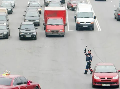 Road policeman Stock Photos