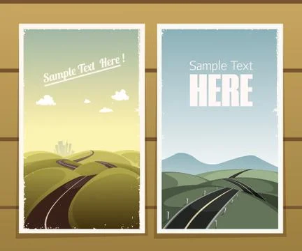 Road Posters Stock Illustration