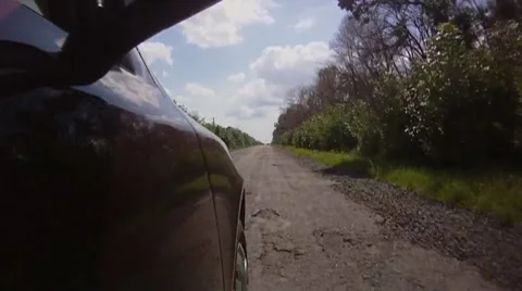 Road with potholes 2 動画素材 8683523