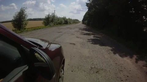 Road with potholes 動画素材 8683464