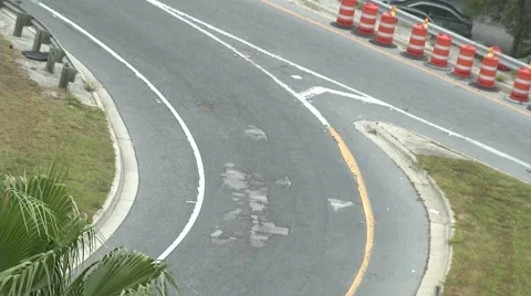 Road with potholes Stock Footage 47576409