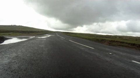 Road POV, overcast Stock Footage 38583240
