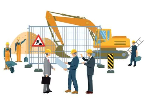 Road project engineering Stock Illustration