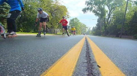 Road Race Rollers Time Lapse Stock Footage 10886744