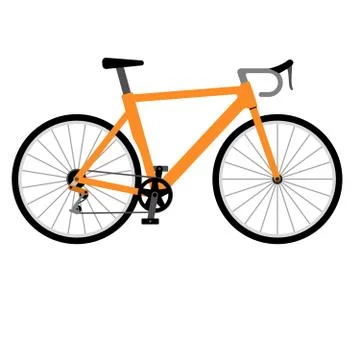 Road racing bike isolated on white background Stock Illustration