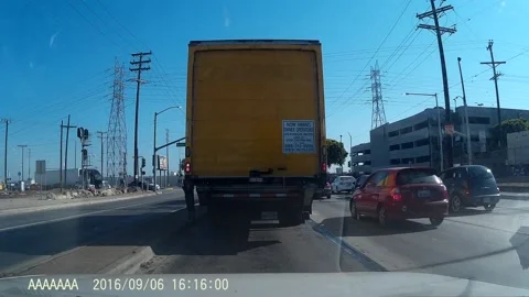 Road Rage and Broken Windows - 06 Sep 2016 스톡 동영상 205312805