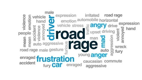 Road rage animated word cloud, text desi... | Stock Video | Pond5