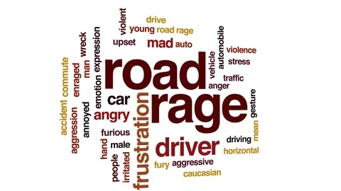 Road rage animated word cloud, text desi... | Stock Video | Pond5