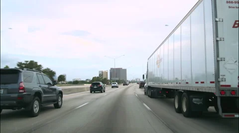 Road Rage Cameracar Time Lapse in Florida Roads at Sunset Stock Footage 41373017