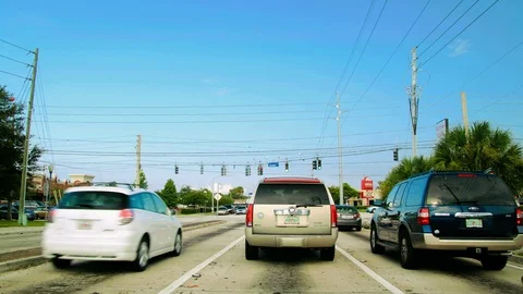 Road Rage Cameracar Time Lapse to Winter Park Orlando Stock Footage 87105205