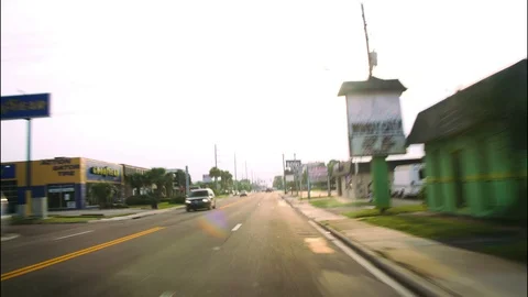 Road Rage Cameracar Time Lapse in Florida Roads at Sunset Stock Footage 87105250