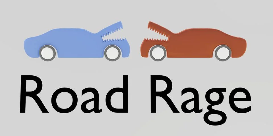 Road Rage concept Stock Illustration