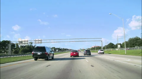 Road Rage High Speed Driving in a Florida Highway Stock Footage 41372922