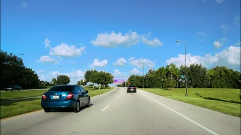 Road Rage High Speed Driving in Florida Highway Stock Footage 87105302