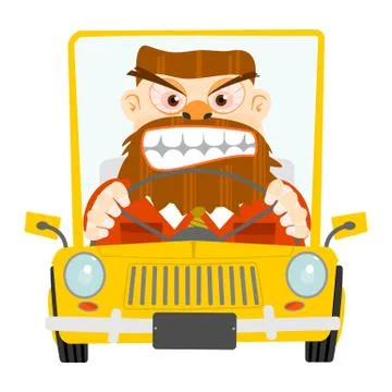 Road rage. Stock Illustration