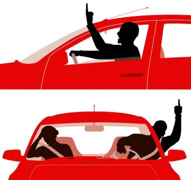 Road rage Illustrazione stock