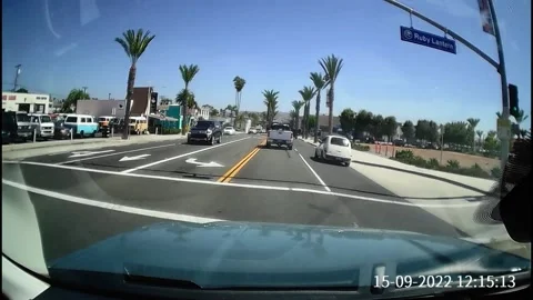 Road Rage Reaps the Consequences, Dana Point, California, USA - 15 Sep 2022 Stock Footage 210832623