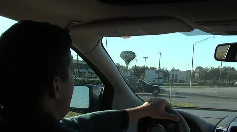 Road Rage, Yelling at Car in Front Stock Footage 48555560
