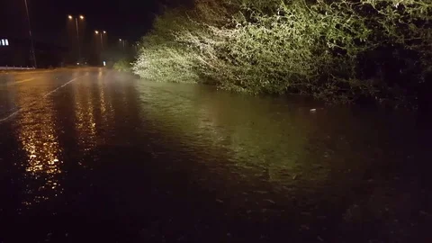 Road In The Rain Stock Footage 83247329