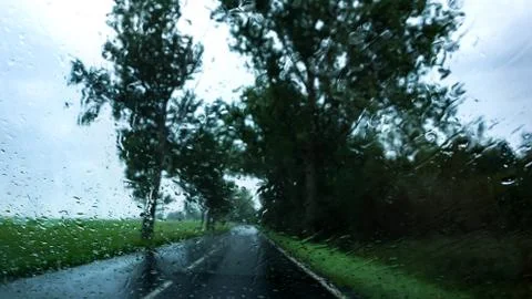 Road rain Foto stock