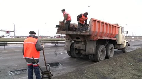 Road repair 2 Stock-Footage 12657891