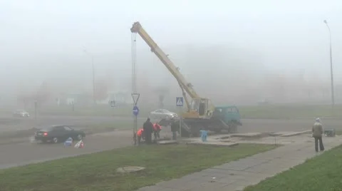 Road repair Stock Footage 8974434