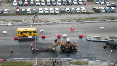 Road repair Stock Footage 155768696