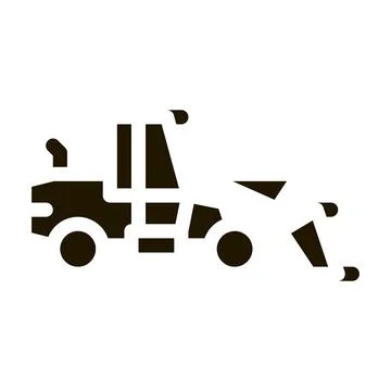 Road repair machine icon Vector Glyph Illustration Stock Illustration