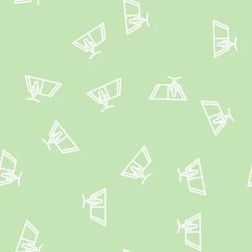 Road riding on bicycle line vector seamless pattern Stock Illustration