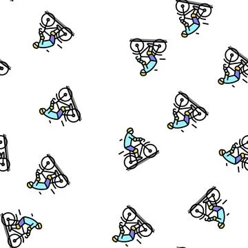 Road riding vector seamless pattern 스톡 일러스트