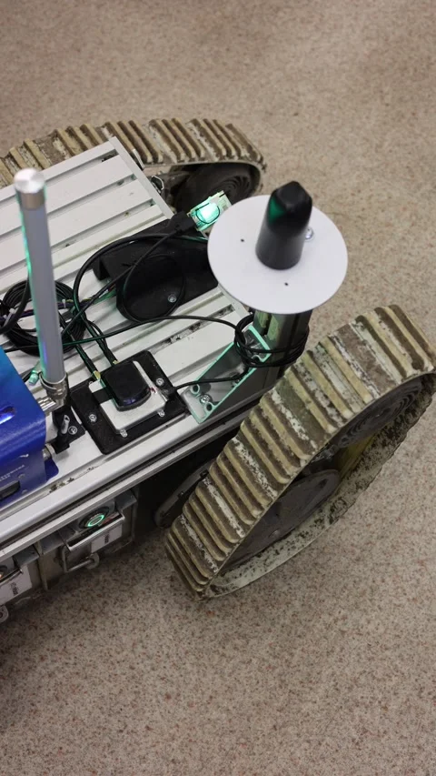 Off road robot vertical video Video stock 286049841