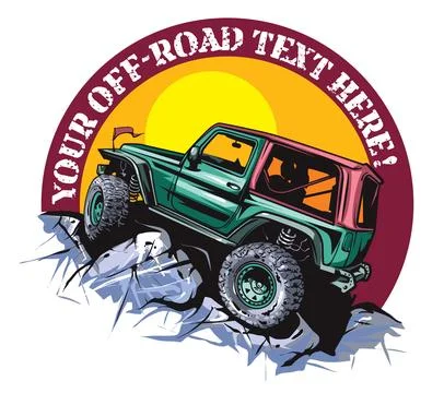 Off-road rock crawler.ai Stock Illustration
