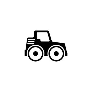 Road Roller. Asphalt Compactor Paver Flat Vector Icon Stock Illustration