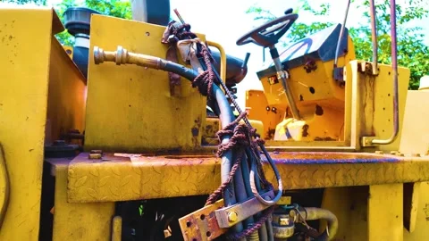 Road Roller - Close Up Shot - Upwards Stock-Footage 263884966