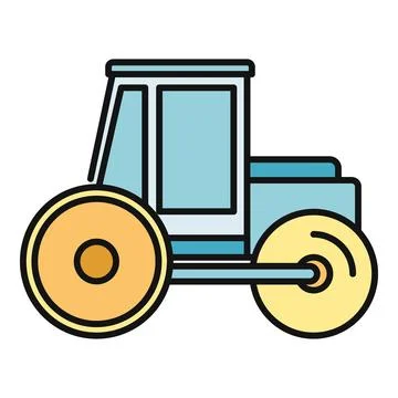 Road roller compacting asphalt and creating a smooth surface Ilustración de archivo