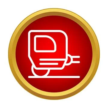 Road roller compacting construction site vector icon 库存插图