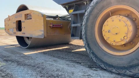 Road roller during operation. Stock Footage 201296287