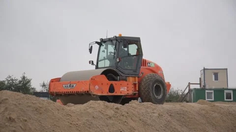 Road roller Stock Footage 42615453